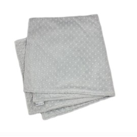 MEG ORIGINAL Double-Sided Silver Gray/Grey Minky Dot Baby Blanket