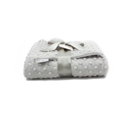 MEG ORIGINAL Double-Sided Silver Gray/Grey Minky Dot Baby Blanket