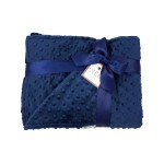 MEG ORIGINAL Navy Blue Minky Dot Baby Boy Crib/Nursery Blanket
