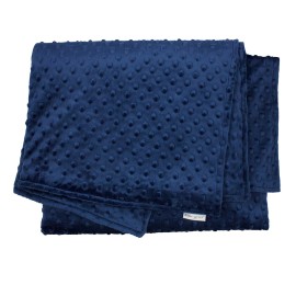 MEG ORIGINAL Navy Blue Minky Dot Baby Boy Crib/Nursery Blanket