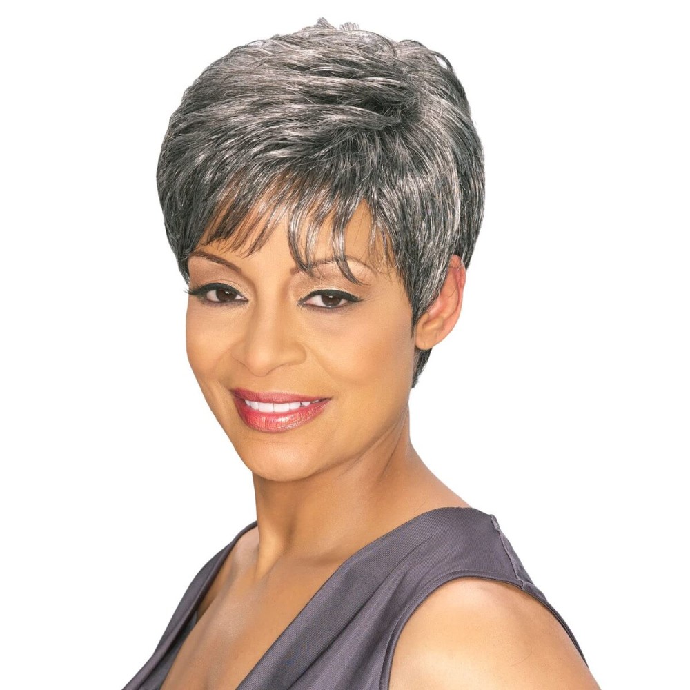 Foxy Silver Synthetic Wig - Edna-3T51