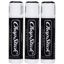 ChapStick Classic, Skin Protectant Flavored Lip Balm Tube, 3 Count (Pack of 1) ChapStick Classic, Skin Protectant Flavored Lip Balm Tube, 3 Count (Pack of 1)