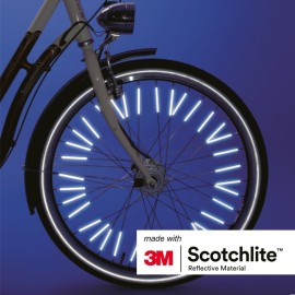 Salzmann Spoke Reflectors for Bicycles | High Visibility| Made with 3M Scotchlite | 36 Pieces