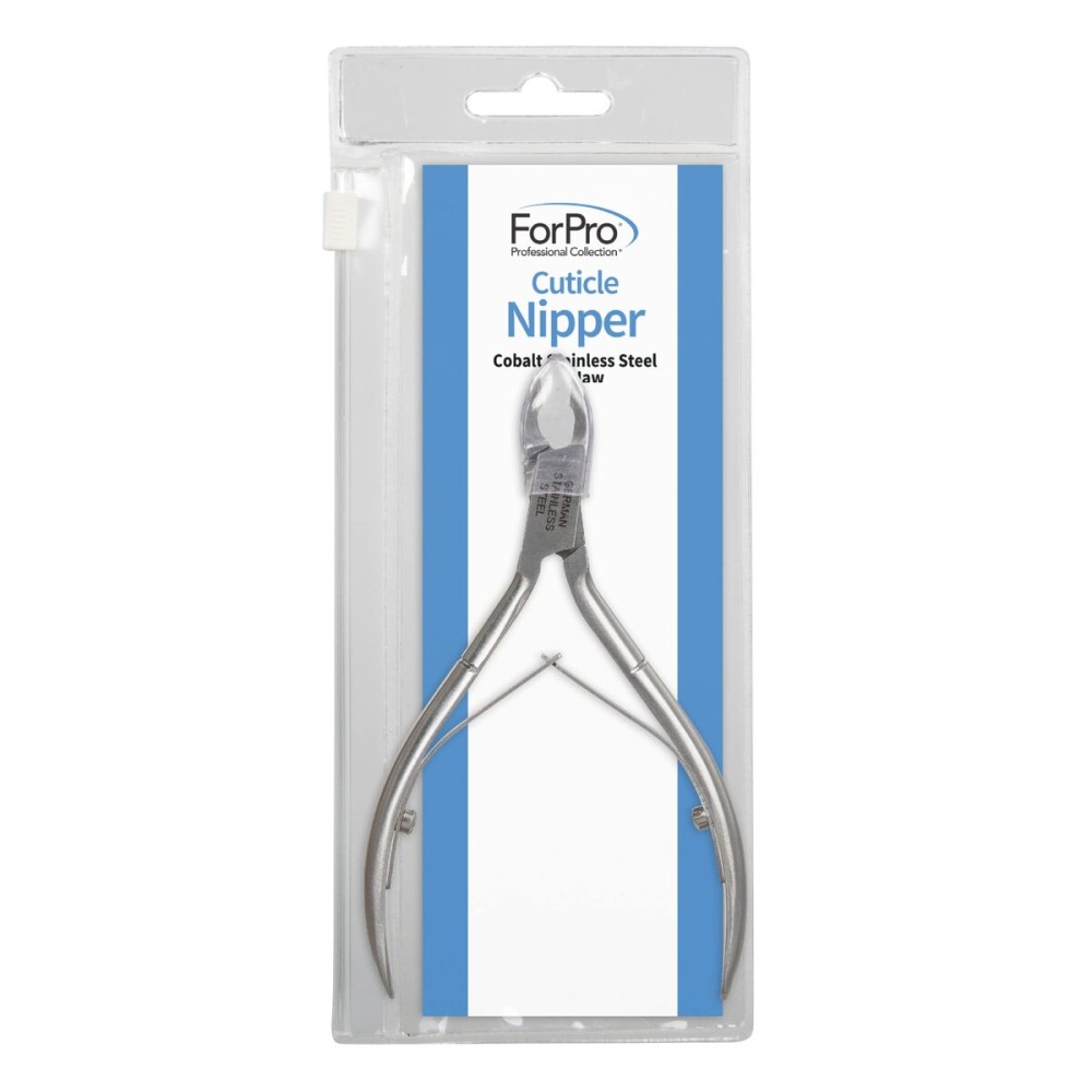 ForPro Professional Collection Cobalt Cuticle Nipper, Stainless Steel Cuticle Nipper for Trimming Cuticles and Hangnails,  Jaw