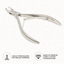ForPro Professional Collection Cobalt Cuticle Nipper, Stainless Steel Cuticle Nipper for Trimming Cuticles and Hangnails,  Jaw