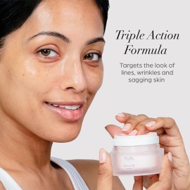 Firming Facial Cream, Get a Lift by PUR Beauty - Triple-Action Lightweight Moisturizer for Face & Neck Tightens Sagging Skin & Restores Firmness for Fine Lines & Wrinkles - Non-Greasy & Gluten Free.
