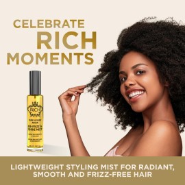 RICH Pure Luxury Argan De-Frizz & Shine Hair Mist - Lightweight Formula, Hydration, Frizz Protection - enrich with Argan Oil and Almond Oil - 1.69 Oz RICH Pure Luxury Argan De-Frizz & Shine Hair Mist - Lightweight Formula, Hydration, Frizz Protection - enrich with Argan Oil and Almond Oil - 1.69 Oz