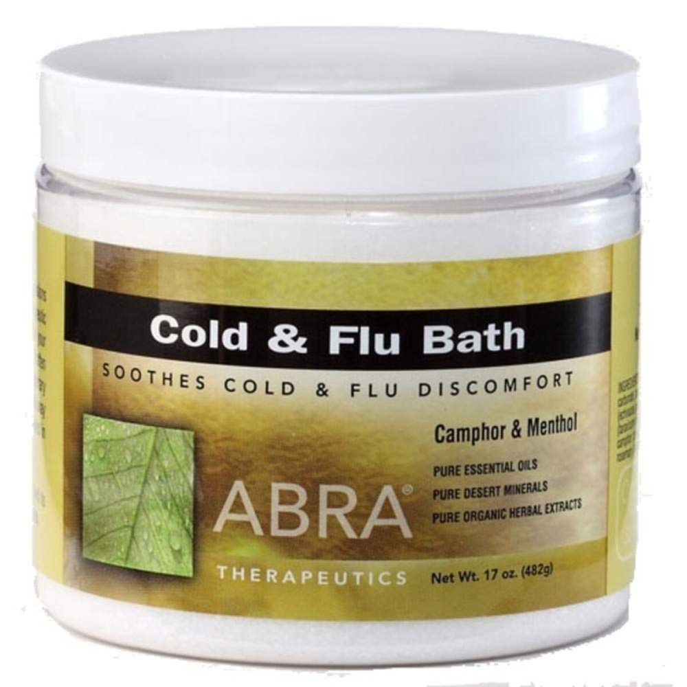 Abra Therapeutics Cold and Flu Bath, Camphor & Menthol, 17 oz (482 g)