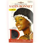 Donna Collection Premium Satin Bonnet Large, Black