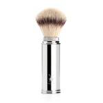 MUEHLE Shaving Brush with Fiber, Handle Material Metal, Chrome-plated, 1 Pound
