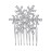 EVER FAITH Winter Snowflake Hair Side Comb Clear Austrian Crystal Silver-Tone