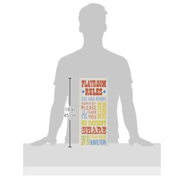 The Kids Room by Stupell Playroom Rules Use Kind Words Rectangle Wall Plaque