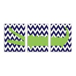 The Kids Room by Stupell Alligator On Navy Chevron 3-Pc Rectangle Wall Plaque Set, 11 x 0.5 x 15, Proudly Made in USA