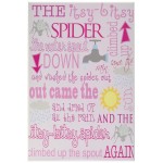 The Kids Room by Stupell The Itsy Bitsy Spider Nursey Rhyme on Pink Background Rectangle Wall Plaque