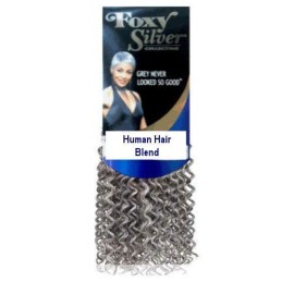 Foxy Silver (Weave - Salon Jerry Curl) 12 inch - Human Hair Blend Weave in 51