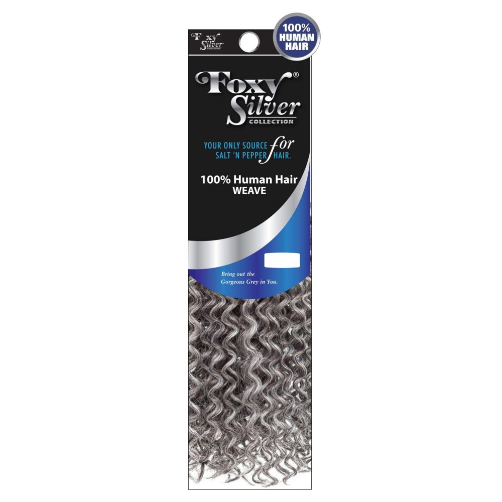 Foxy Silver (Weave - Salon Jerry Curl) 12 inch - Human Hair Blend Weave in 44 Foxy Silver (Weave - Salon Jerry Curl) 12 inch - Human Hair Blend Weave in 44