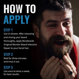 Bluebeards Original Wonder Beard Intensive Repair, 4 oz. - Beard Conditioner for Men with Meadowfoam Seed Oil & Amino Acids to Deeply Restore, Soften, and Rejuvenate Your Beard and Skin - Made in USA Bluebeards Original Wonder Beard Intensive Repair, 4 oz. - Beard Conditioner for Men with Meadowfoam Seed Oil & Amino Acids to Deeply Restore, Soften, and Rejuvenate Your Beard and Skin - Made in USA