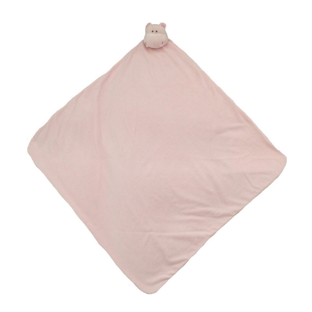 Angel Dear Pink Hippo Napping Blanket 29x29