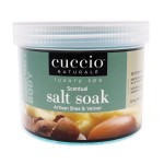 Cuccio Naturale Scentual Salt Soak - Invigorating Salts With An Irresistible Scent - Rejuvenate And Soothe Tired Feet - Softens And Leaves The Skin Fresh And Clean - Artisan Shea And Vetiver - 29 Oz