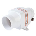 SEAFLO 3 In-Line Marine Bilge Air Blower - 12V, 130 CFM, 2.5A Max Draw, 4-Blade Fan, Ultra-Quiet Operation 3 Inch for Yacht/Sailboat/Boat- ISO 8846, CE & RoHs Certified - 4-Year Warranty