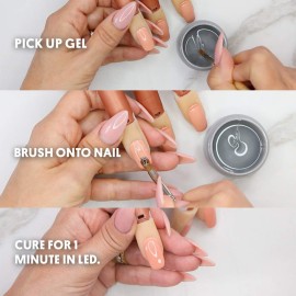 Young Nails Synergy Gel System, Foundation Gel - Builder Gel Base Coat, Superior Adhesion & Strength, Hard Gel Base Coat - Base Gel, Clear, 30g