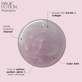 SIMPLY SMOOTH Magic Potion Shampoo Paraben Free Daily Shampoo Restore & Repair Dry, Damaged, Keratin Depleted Hair Hydrate & Create Soft, Healthy Hair For All Hair Type 33.8oz