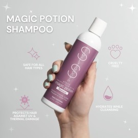 SIMPLY SMOOTH Magic Potion Shampoo Paraben Free Daily Shampoo Restore & Repair Dry, Damaged, Keratin Depleted Hair Hydrate & Create Soft, Healthy Hair For All Hair Type 33.8oz