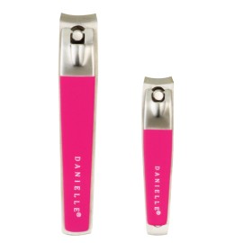 Danielle, Creations Soft Touch Stainless Steel Duo Nail Clippers Set, Pink, 0.0353 Ounce Danielle, Creations Soft Touch Stainless Steel Duo Nail Clippers Set, Pink, 0.0353 Ounce