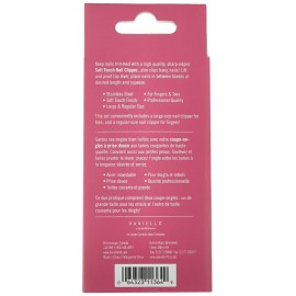 Danielle, Creations Soft Touch Stainless Steel Duo Nail Clippers Set, Pink, 0.0353 Ounce Danielle, Creations Soft Touch Stainless Steel Duo Nail Clippers Set, Pink, 0.0353 Ounce