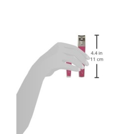 Danielle, Creations Soft Touch Stainless Steel Duo Nail Clippers Set, Pink, 0.0353 Ounce Danielle, Creations Soft Touch Stainless Steel Duo Nail Clippers Set, Pink, 0.0353 Ounce