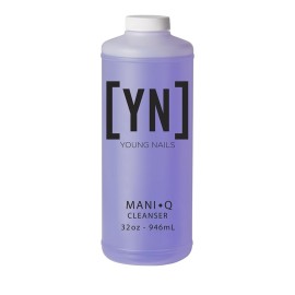 Young Nails Mani Q Gel Nail Cleanser - Nail Surface Cleanser for Gel Polish, Sticky Gel Residue Remover, After-Curing Gel Polish Cleanser, 32 fl oz