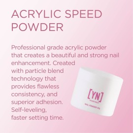 Young Nails Acrylic Speed Powder, Clear, 45 Gram