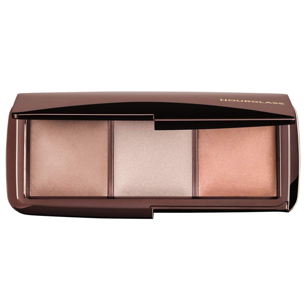 Hourglass Ambient Lighting Palette. Three-Shade Highlighting Palette for Your Best Complexion. (Dim light -Incandescent Light -Radiant Light). Cruelty-Free and Vegan Hourglass Ambient Lighting Palette. Three-Shade Highlighting Palette for Your Best Complexion. (Dim light -Incandescent Light -Radiant Light). Cruelty-Free and Vegan