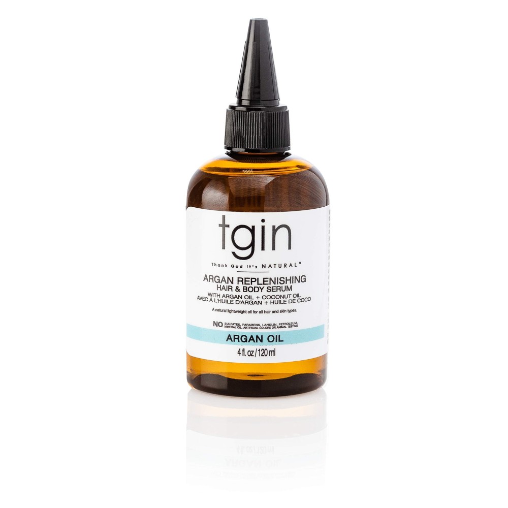 tgin Argan Replenishing Hair Serum - 4 Oz, Dry Hair, Moisturizing, Breakage Control, Paraben Free, Coconut Scent, Serum for Natural or Chemically Treated Hair, Hot Oil Treatment, Hair Styling Agent tgin Argan Replenishing Hair Serum - 4 Oz, Dry Hair, Moisturizing, Breakage Control, Paraben Free, Coconut Scent, Serum for Natural or Chemically Treated Hair, Hot Oil Treatment, Hair Styling Agent
