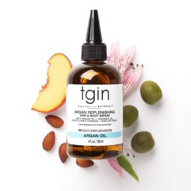 tgin Argan Replenishing Hair Serum - 4 Oz, Dry Hair, Moisturizing, Breakage Control, Paraben Free, Coconut Scent, Serum for Natural or Chemically Treated Hair, Hot Oil Treatment, Hair Styling Agent tgin Argan Replenishing Hair Serum - 4 Oz, Dry Hair, Moisturizing, Breakage Control, Paraben Free, Coconut Scent, Serum for Natural or Chemically Treated Hair, Hot Oil Treatment, Hair Styling Agent