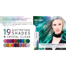 Sparks Long Lasting Bright Hair Color, Crystal Clear, 3 Ounce