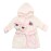 Spasilk 100% Cotton Hooded Terry Bathrobe with Booties, White Fish, One Size