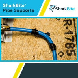 SharkBite 1/2 Inch Single Nail Half Clamp, J Hooks, Pack of 10, PEX Pipe, CTS, 23220