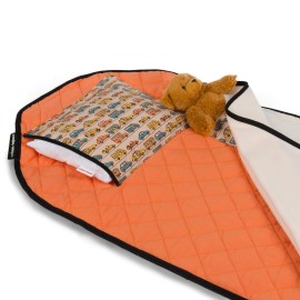 Urban Infant Tot Cot Kids Nap Mat - Toddler Preschool Daycare Bedding Cover with Blanket and Pillow - Traffic