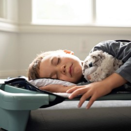 Urban Infant Tot Cot Kids Nap Mat - Toddler Preschool Daycare Bedding Cover with Blanket and Pillow - Traffic