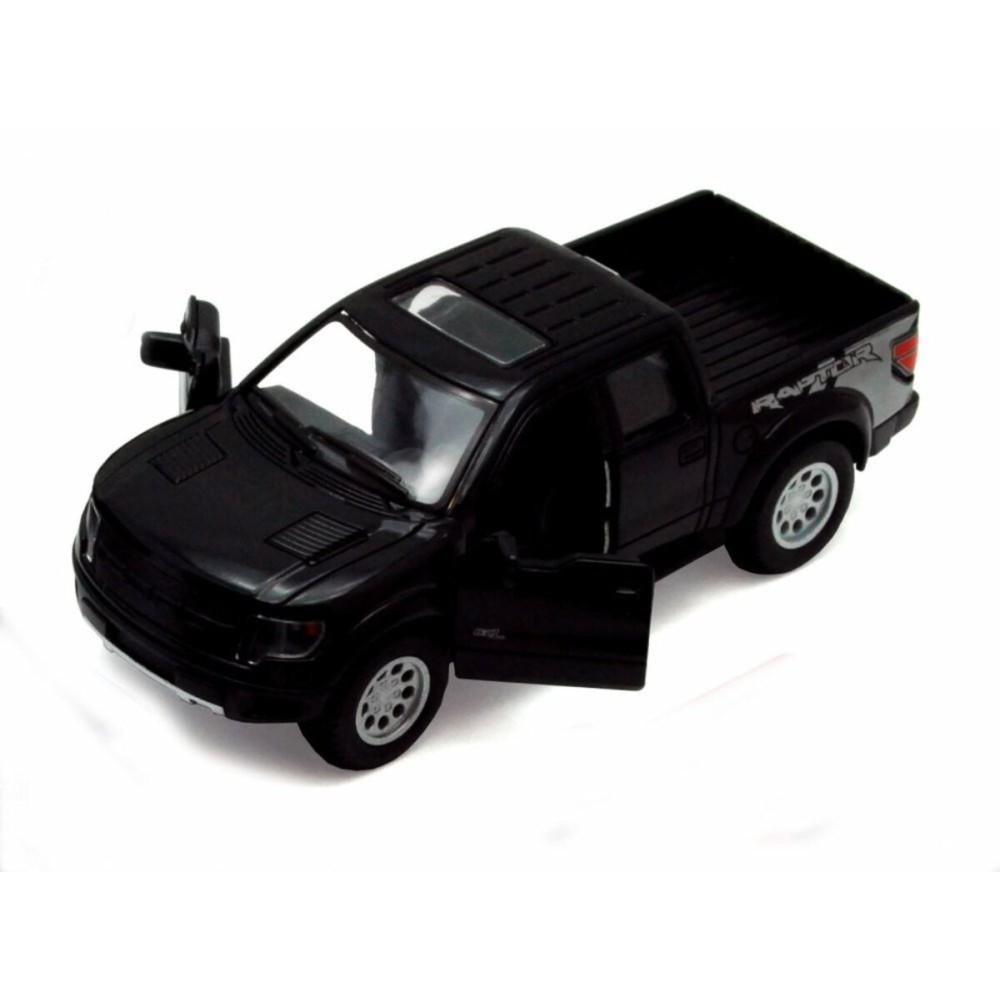KiNSMART 2013 Ford F-150 SVT Raptor Supercrew 1:46 Scale 5 Die Cast Metal Model Toy Truck (Black)