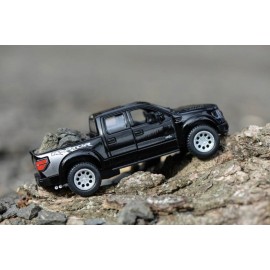 KiNSMART 2013 Ford F-150 SVT Raptor Supercrew 1:46 Scale 5 Die Cast Metal Model Toy Truck (Black)
