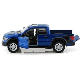 KiNSMART 2013 Ford F-150 SVT Raptor Supercrew 1:46 Scale 5 Die Cast Metal Model Toy Truck (Blue)