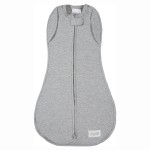 Woombie Convertible Baby Swaddling Blanket I Swaddle Converts to Arms-Free Wearable Blanket for Babies Up to 6 Months, Grey, 14-19 lbs