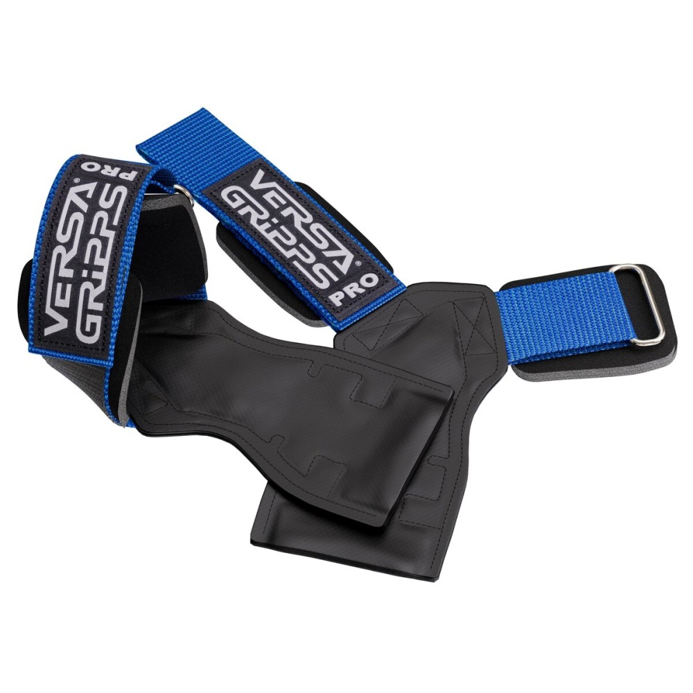 Versa Gripps Pro, Made in the USA, Wrist Straps for Weightlifting Alternative, the Best Training Accessory, Blue Pacific/Black, XS