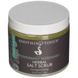 Soothing Touch Herbal Salt Scrub, Peppermint Rosemary - 20 Oz