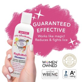 Fairy LiceMothers MagicHalo Shampoo, Lice Prevention Shampoo with Essential Oil, Formulated for Head Lice Removal, No Sulfates and Pesticides Free, (8 fl oz)