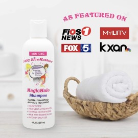 Fairy LiceMothers MagicHalo Shampoo, Lice Prevention Shampoo with Essential Oil, Formulated for Head Lice Removal, No Sulfates and Pesticides Free, (8 fl oz)
