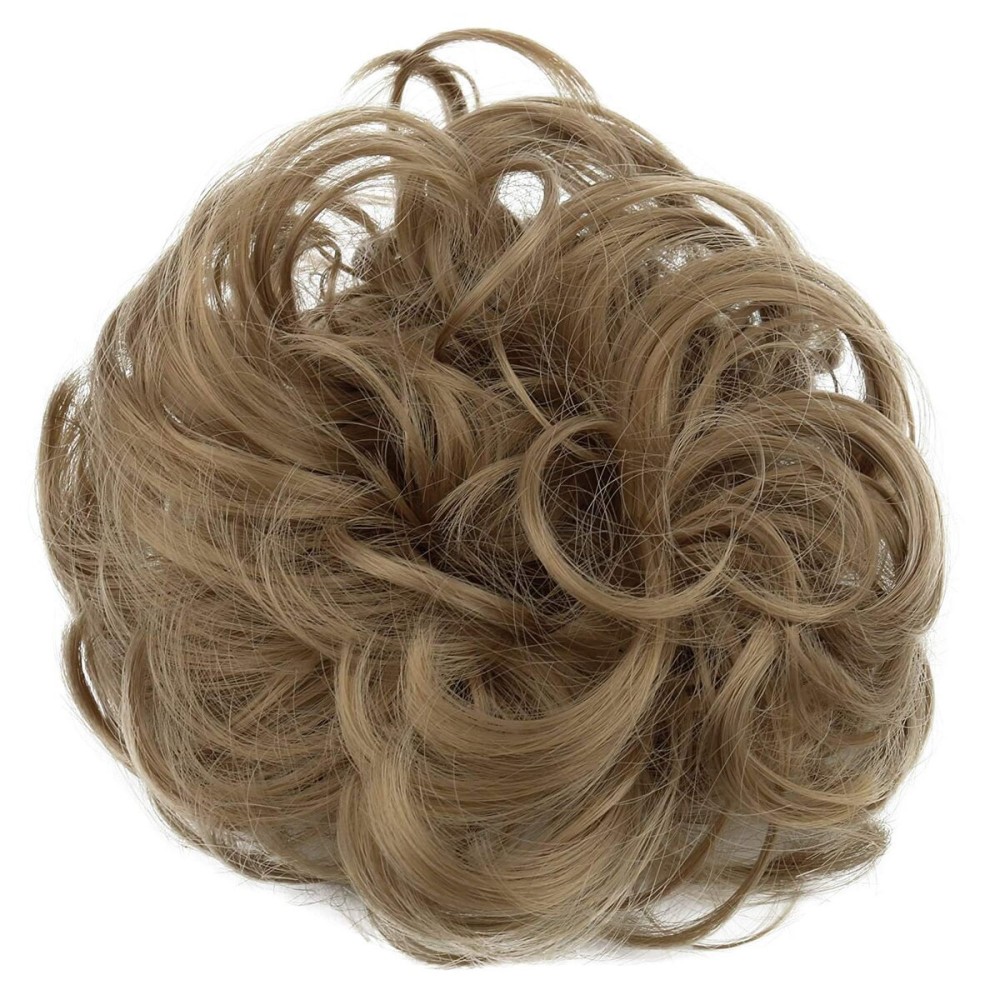 CAISHA Messy Scrunchie Bun Voluminous Wavy Hairpiece Heat-resistant Synthetic Fibres Dark Blonde G9A