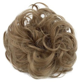 CAISHA Messy Scrunchie Bun Voluminous Wavy Hairpiece Heat-resistant Synthetic Fibres Dark Blonde G9A